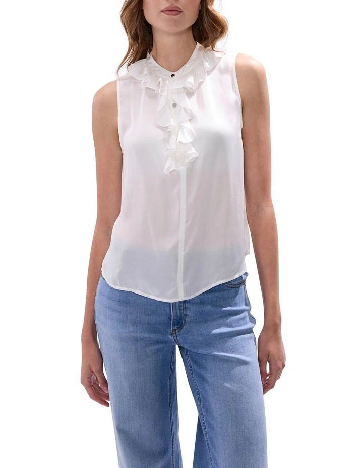 Maeve Frill Top in Ivory image 1