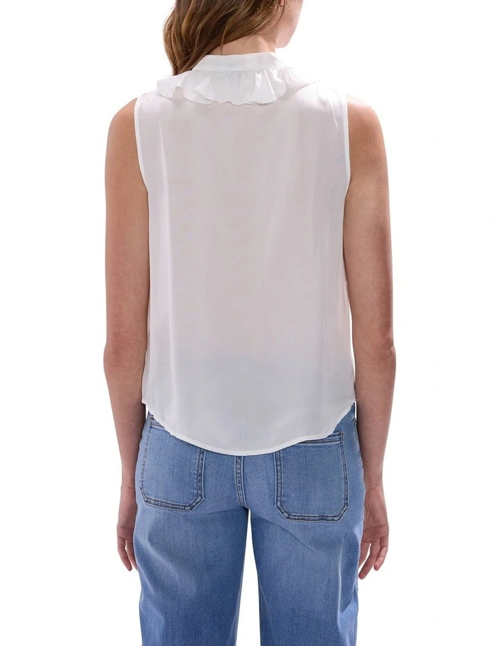 Maeve Frill Top in Ivory image 4