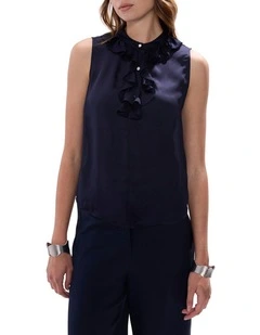 Maeve Frill Top in Midnight