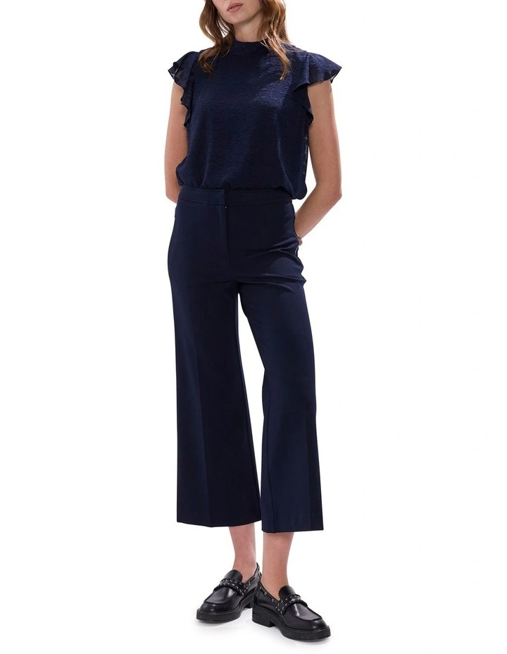 Gwyneth Jacquard Top in Midnight image 2