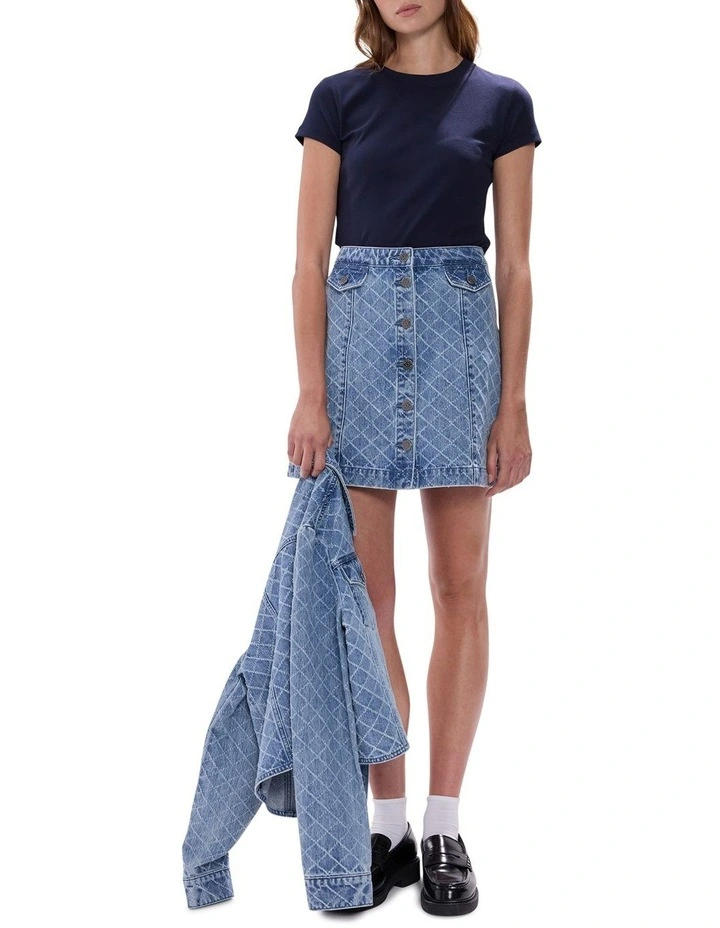 Ress Cotton Rib Tee in Midnight image 2