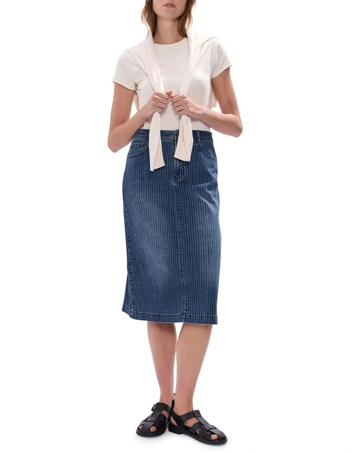 Ress Cotton Rib Tee in Ivory image 2