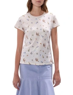 Eiffel For You Tee in Cream Multi