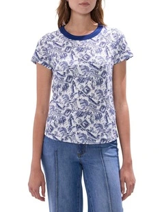 You Mean The Post To Me Tee in Ivory Multi