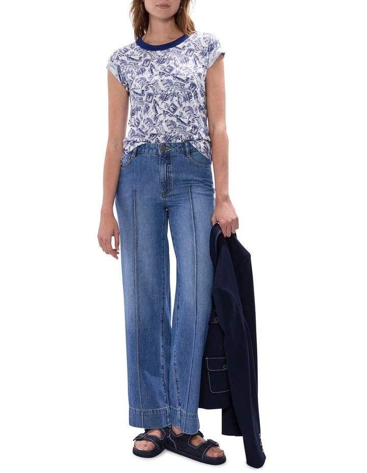 You Mean The Post To Me Tee in Ivory Multi image 2