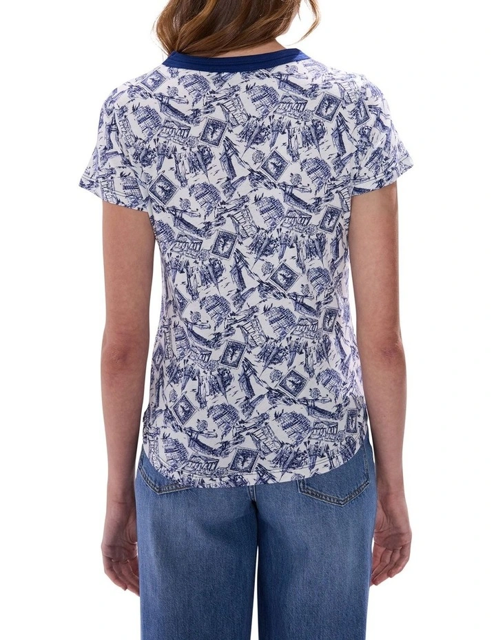 You Mean The Post To Me Tee in Ivory Multi image 4