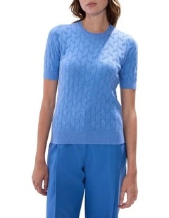 Thorns And Roses Speckle Knit in Bluebird