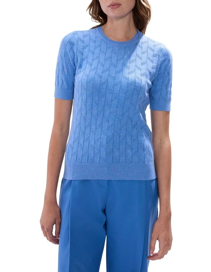 Thorns And Roses Speckle Knit in Bluebird image 1