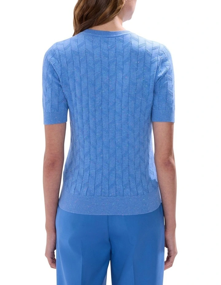 Thorns And Roses Speckle Knit in Bluebird image 4