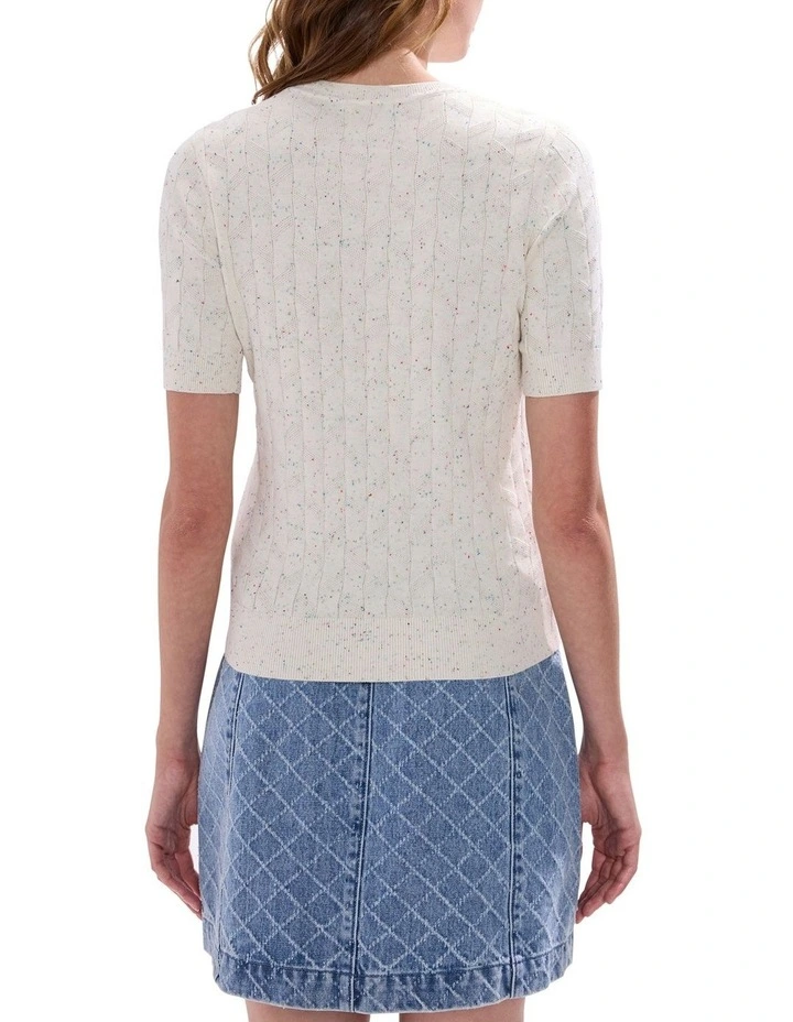 Thorns And Roses Speckle Knit in Ivory image 4