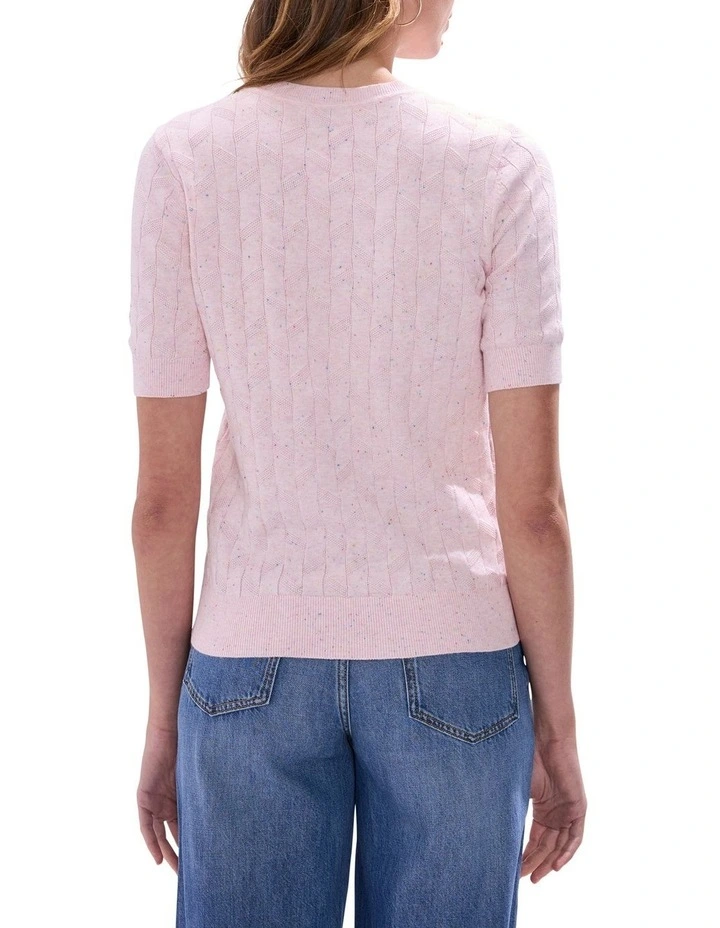 Thorns And Roses Speckle Knit in Blush Pink image 4