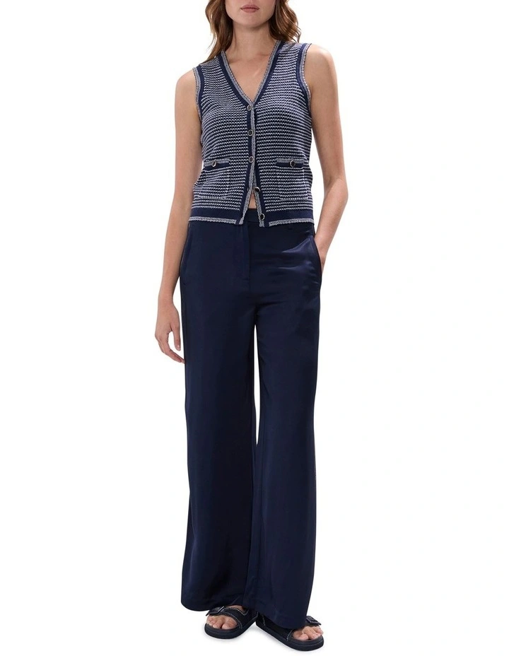 Dorian Knit Vest in Midnight Stripe image 2