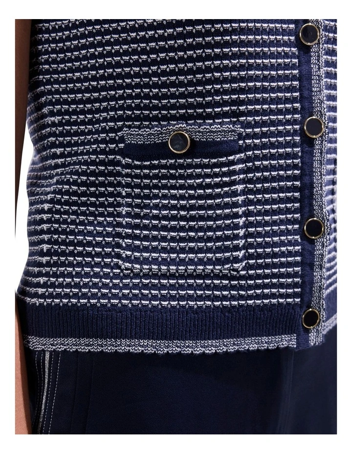 Dorian Knit Vest in Midnight Stripe image 3