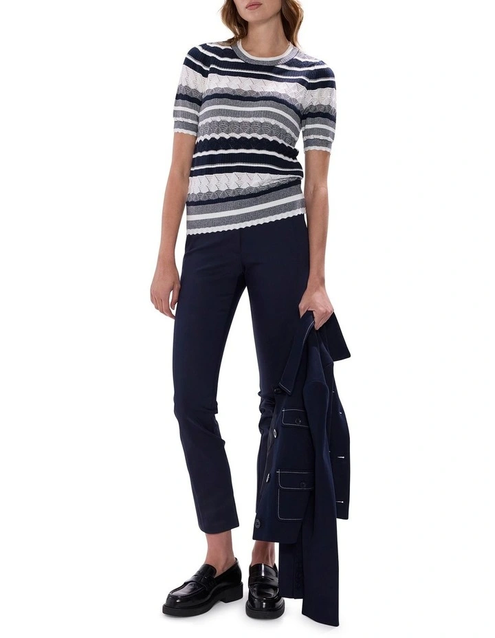 The Magician Stripe Knit Jumper in Midnight Stripe image 2