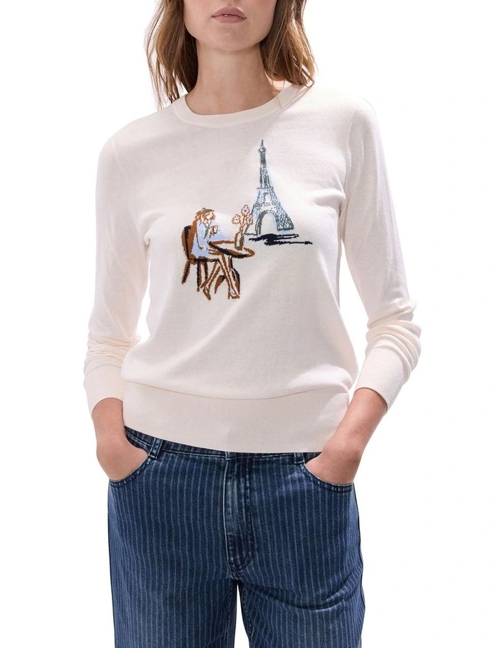 Eiffel For You Csc Knit in Cream Multi image 1