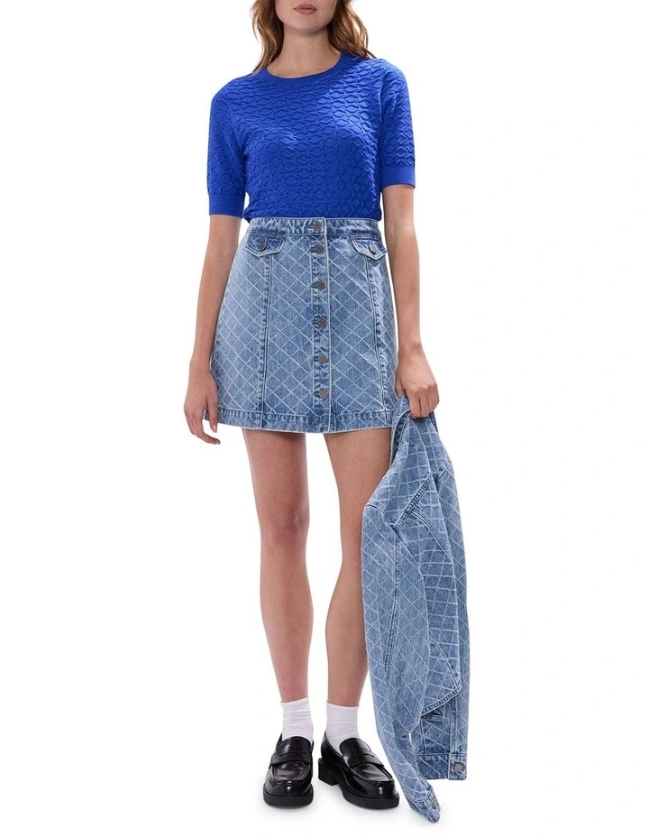 Shimmer Flames Knit in Royal Blue image 2