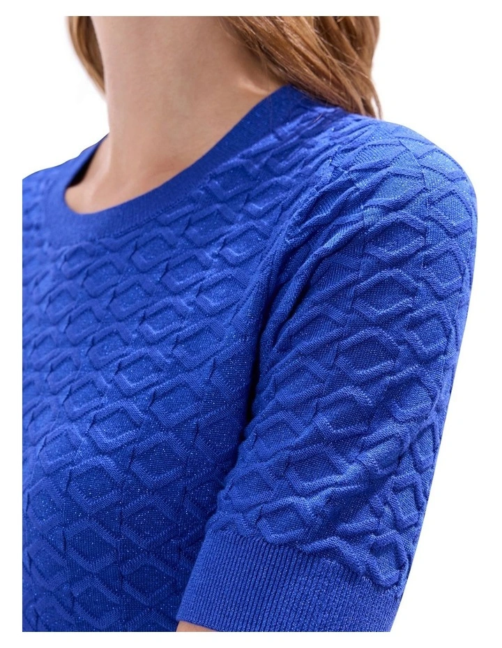 Shimmer Flames Knit in Royal Blue image 3