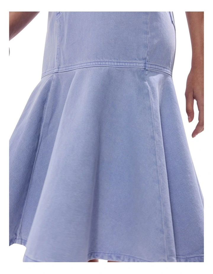 Gracie Denim Midi Skirt in Pearl Blue image 3