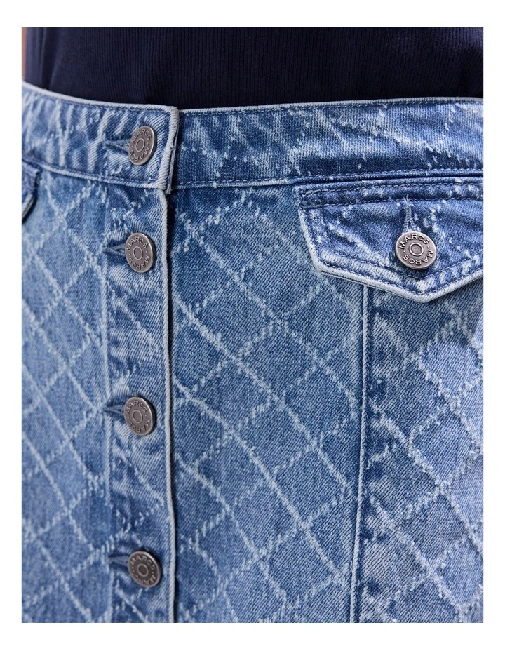 Sally Denim Mini Skirt in Light Blue image 3