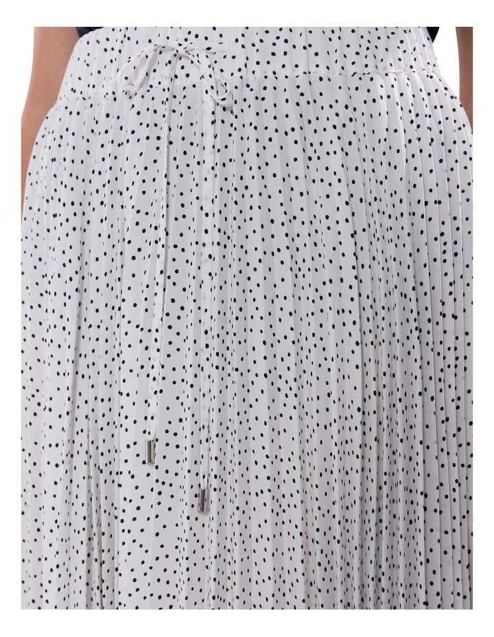 Empire Of Spots Midi Skirt in White Multi image 3