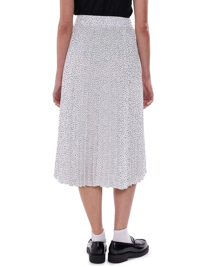 Empire Of Spots Midi Skirt in White Multi image 4
