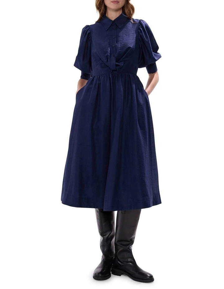 Empress Twist Front Dress in Midnight image 1