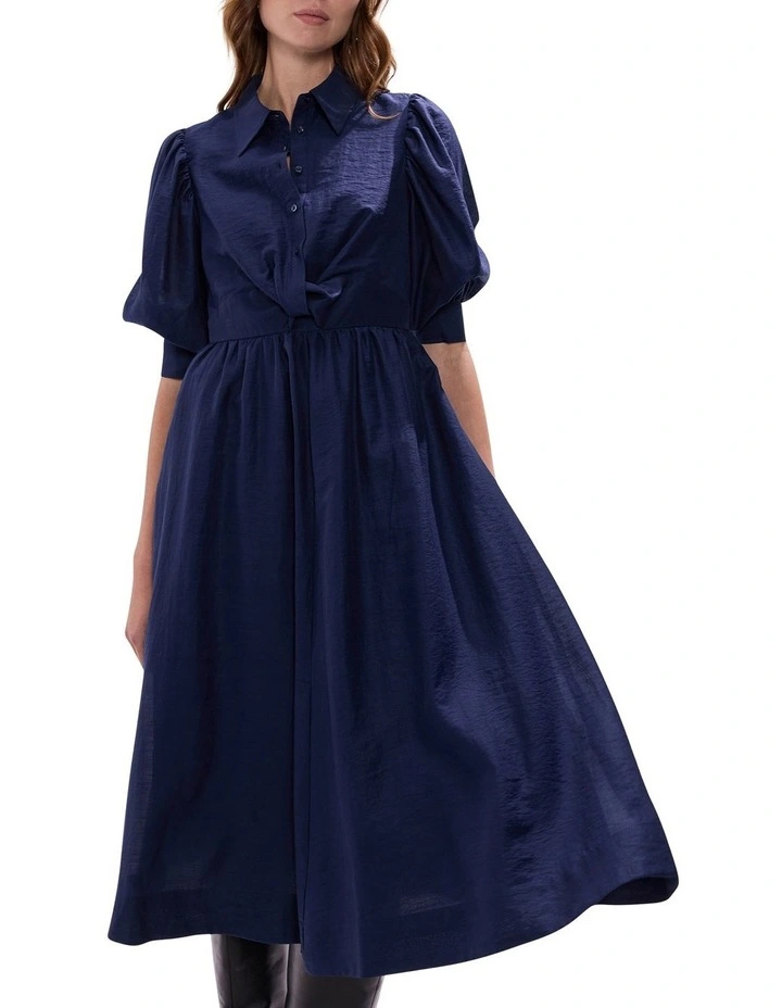 Empress Twist Front Dress in Midnight image 2