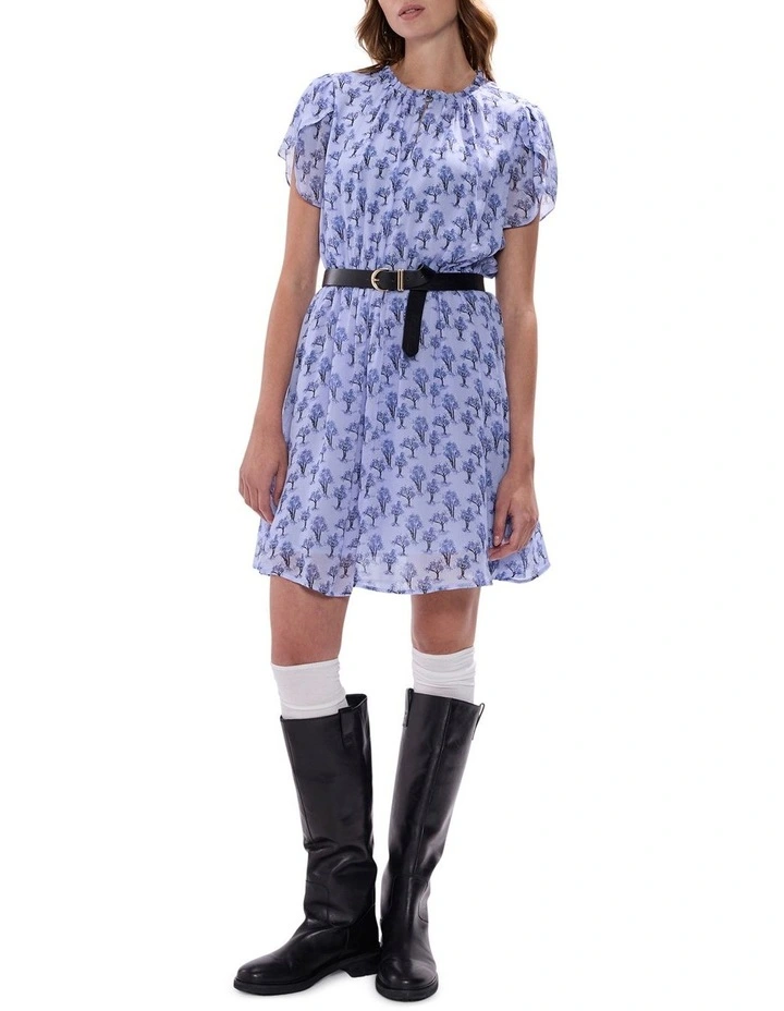 Take On Tree Mini Dress in Pearl Blue image 1
