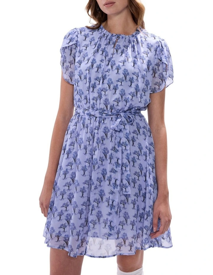 Take On Tree Mini Dress in Pearl Blue image 2