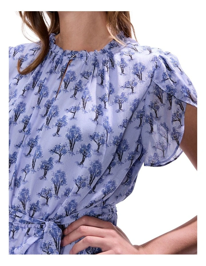 Take On Tree Mini Dress in Pearl Blue image 3