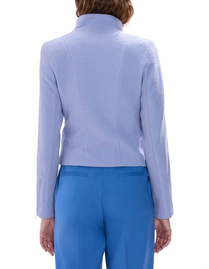 Lani Felted Wool Jacket in Pearl Blue image 4