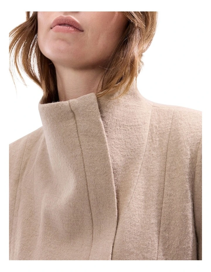 Lani Felted Wool Jacket in Sesame Brown image 3