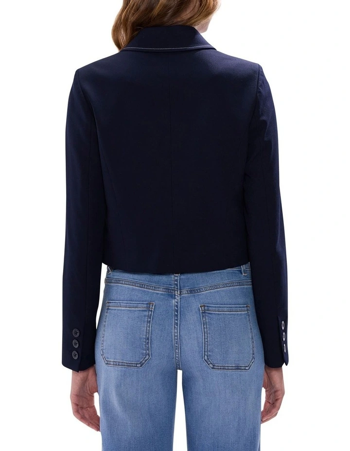 Logan Crop Jacket in Midnight image 4