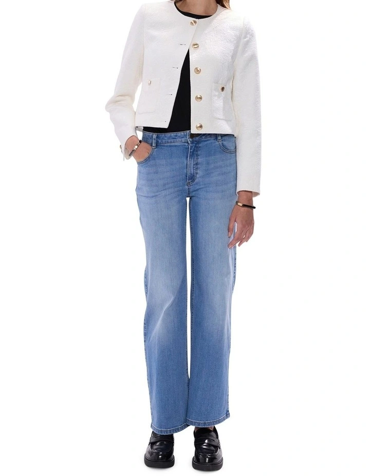 The Vault Jacquard Jacket in Ivory image 2