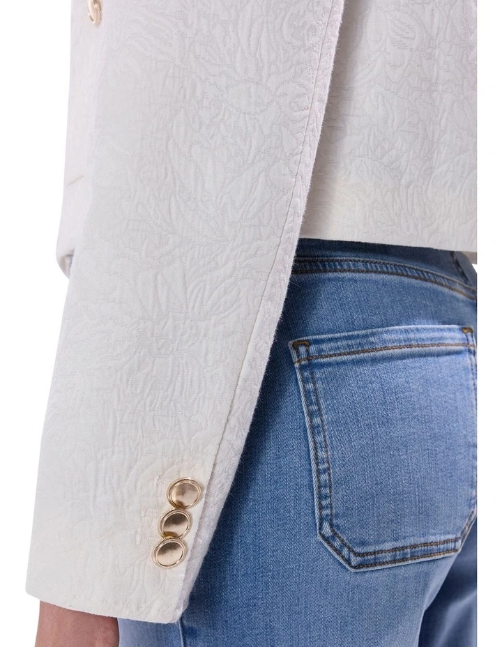 The Vault Jacquard Jacket in Ivory image 3