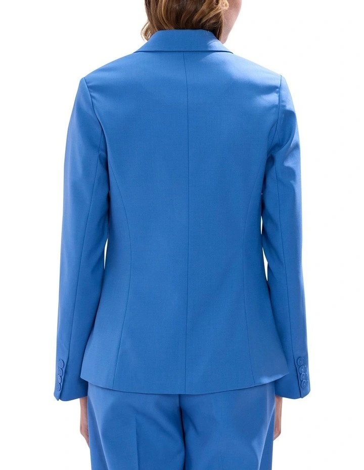 Pemberly Longline Blazer in Bluebird image 4