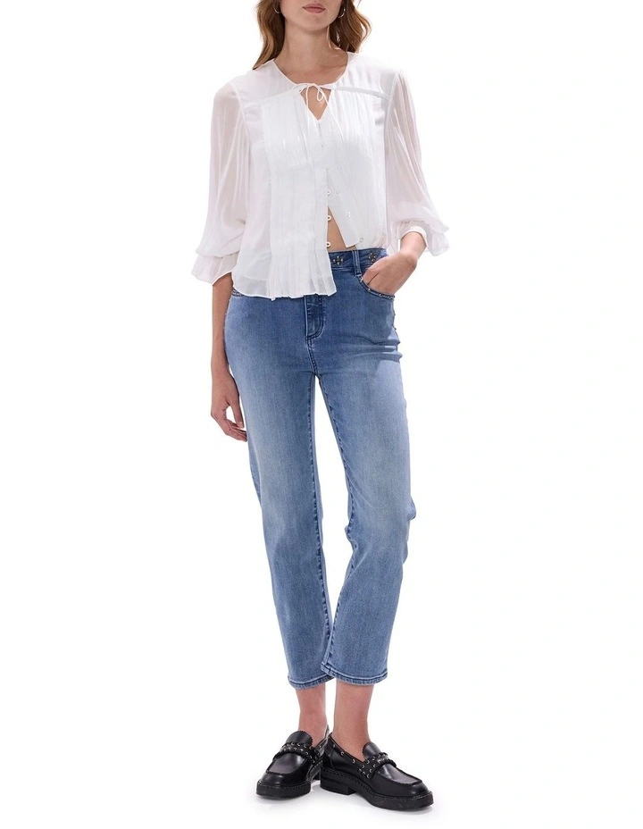 Mary Studded Jean in Han Blue image 1