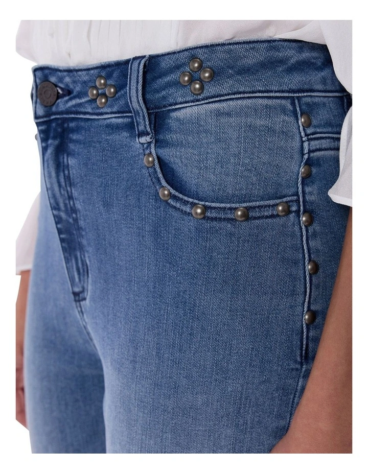 Mary Studded Jean in Han Blue image 3