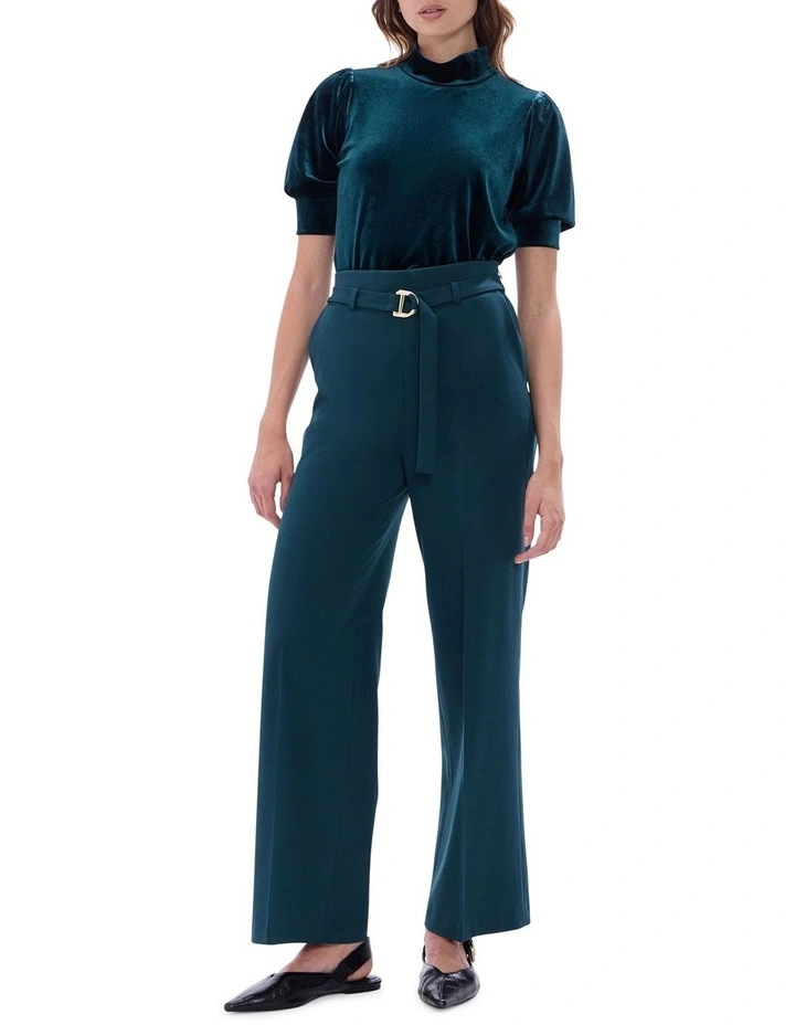 Vanessa Velvet Top in Deep Forest image 2