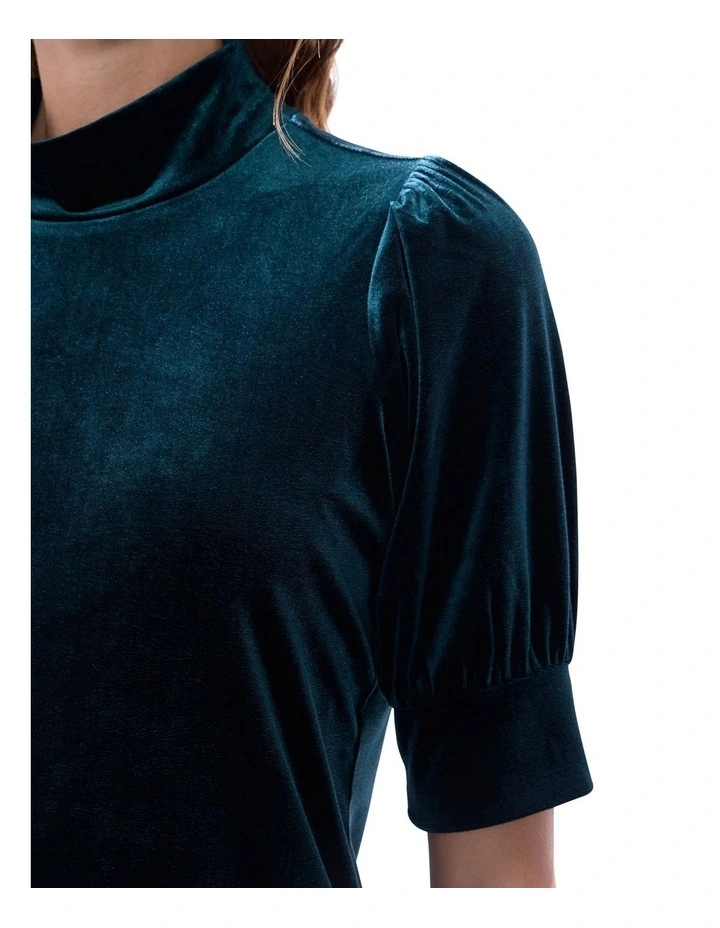 Vanessa Velvet Top in Deep Forest image 3