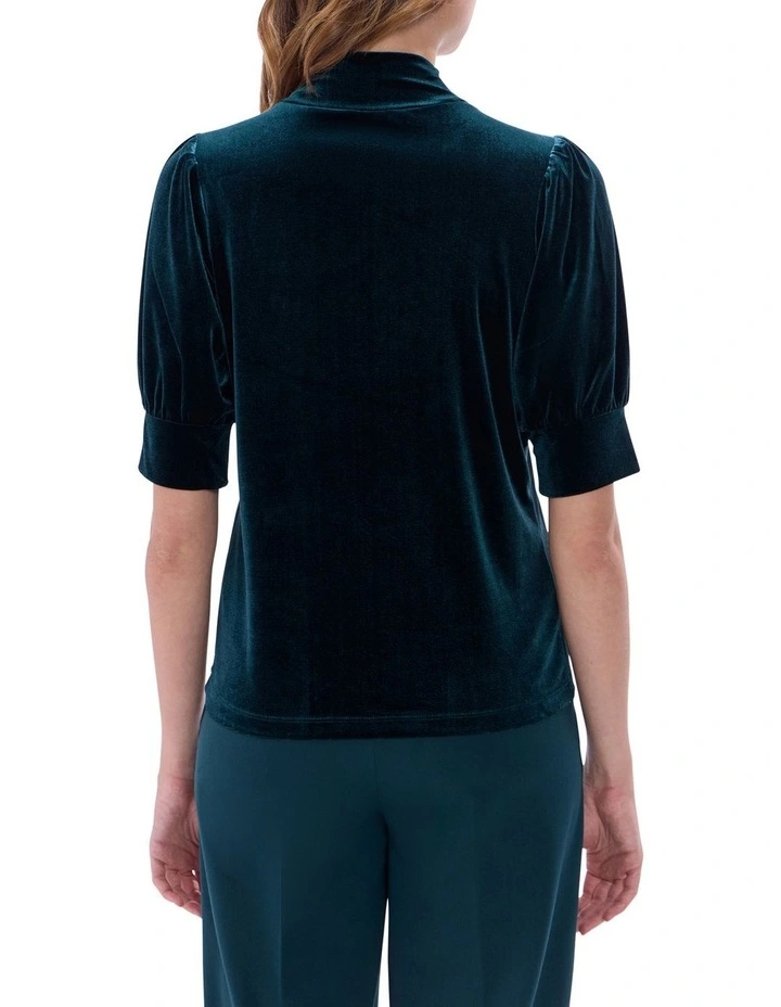 Vanessa Velvet Top in Deep Forest image 4