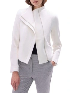 Lani Felted Wool Jacket in Ivory