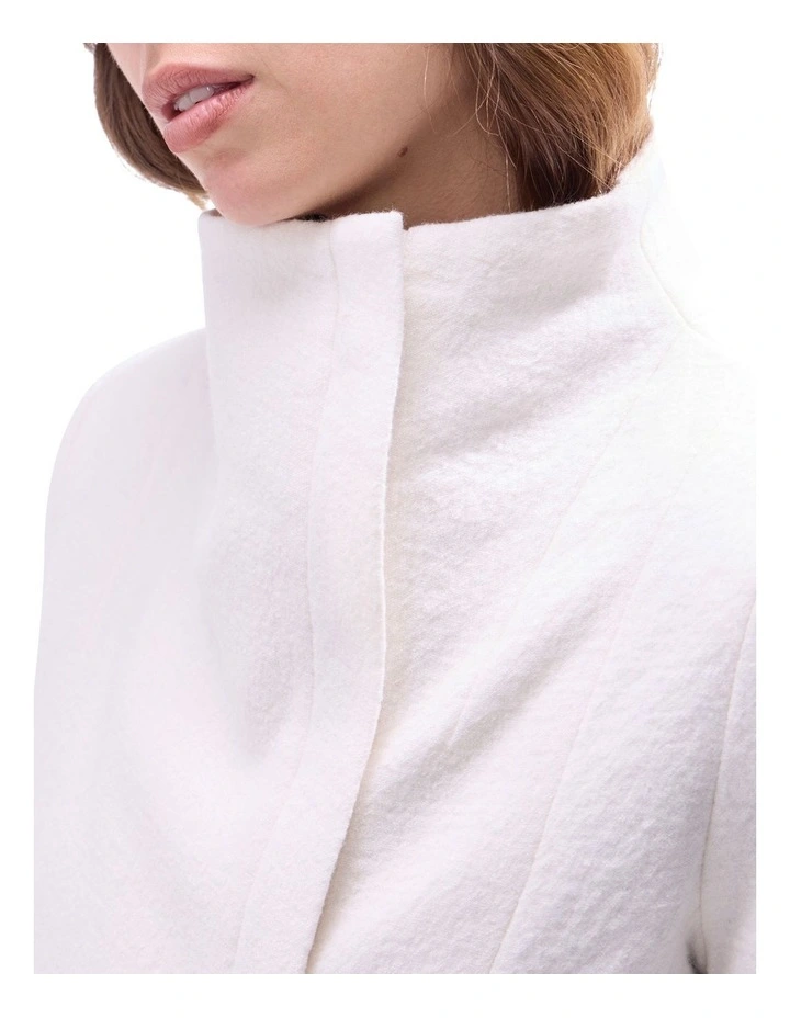 Lani Felted Wool Jacket in Ivory image 3