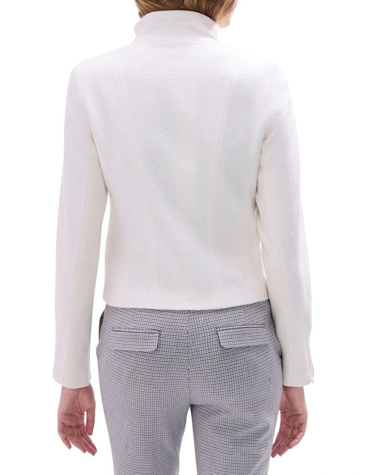 Lani Felted Wool Jacket in Ivory image 4