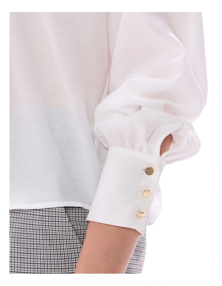 Twilight Pussy Bow Blouse in Ivory image 3