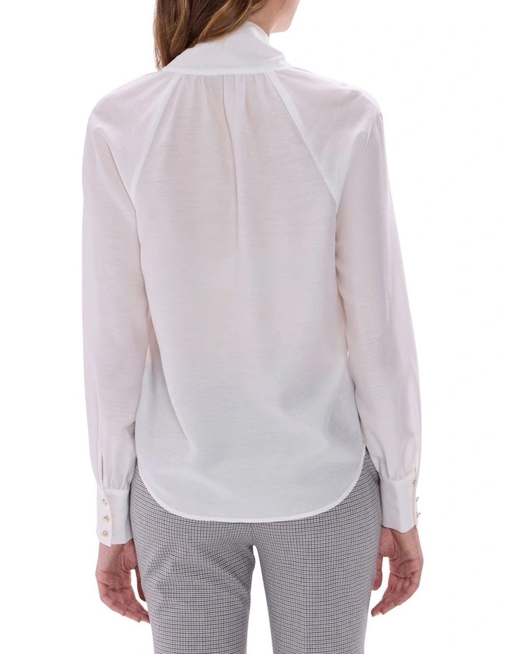 Twilight Pussy Bow Blouse in Ivory image 4