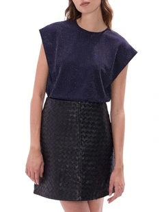 Julia Boxy Top in Navy