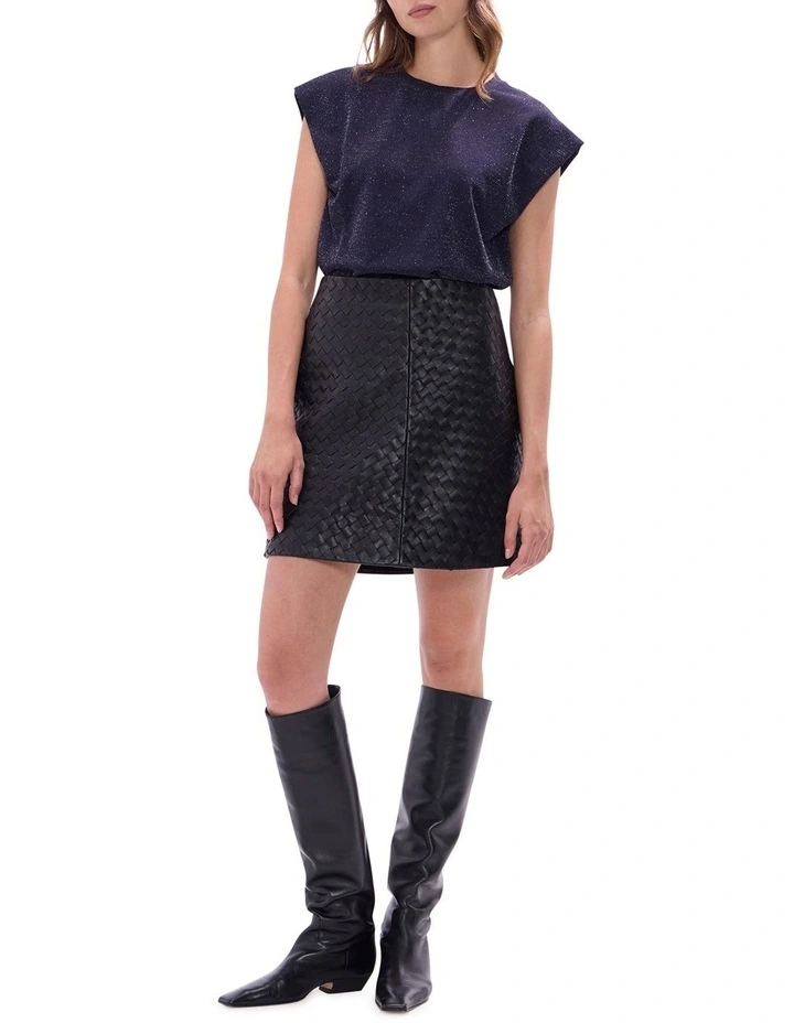 Julia Boxy Top in Navy image 2
