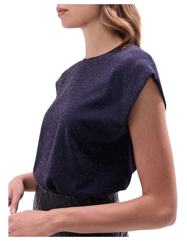 Julia Boxy Top in Navy image 3