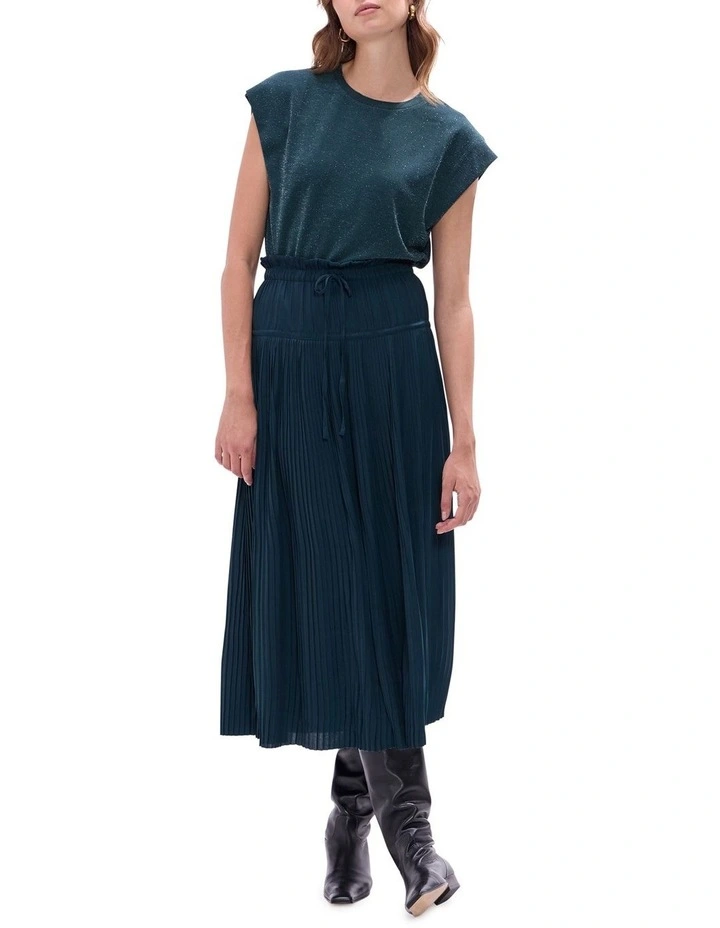 Julia Boxy Top in Deep Forest image 2